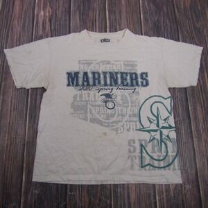 VF Imagewear Seattle Mariners Shirt Mens Large White 2010 Spring Training MLB